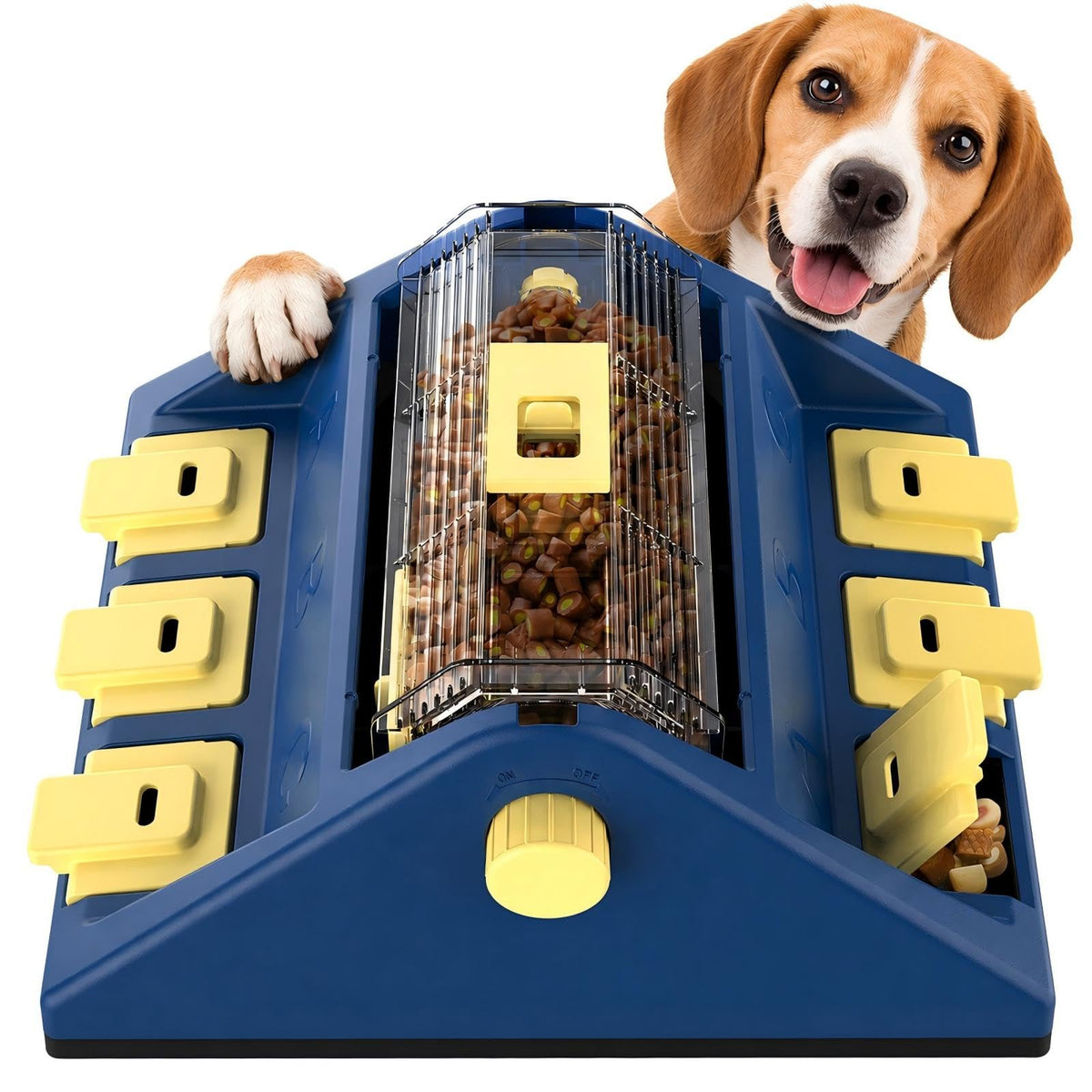 2-Level Dog Puzzle Toy Rotating Treat Dispenser H28028