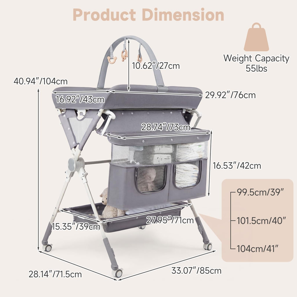 Portable Baby Changing Table with Wheels M62020