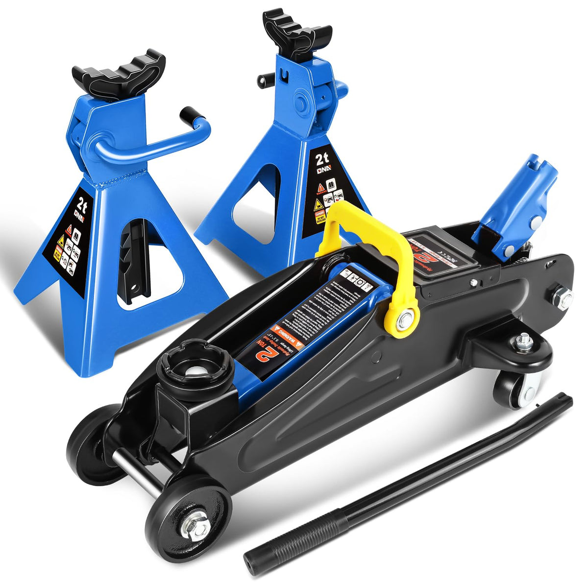 2 Ton Car Jack and Stands Kit Blue L6710