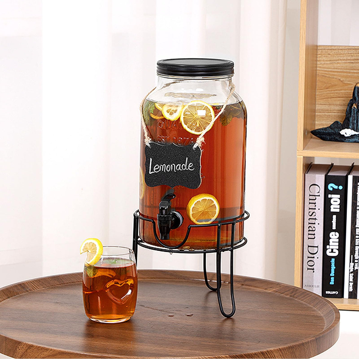 1.5 Gallon Glass Drink Dispenser with Spigot D15082