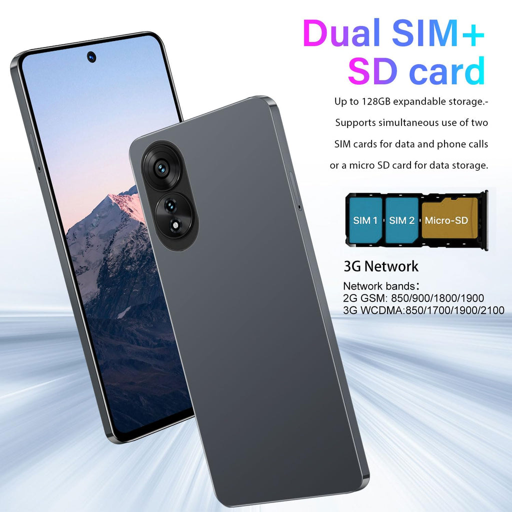 Unlocked Smartphone 6.56 inch HD Display 2GB RAM 32GB ROM Dual SIM Android Phone T538206