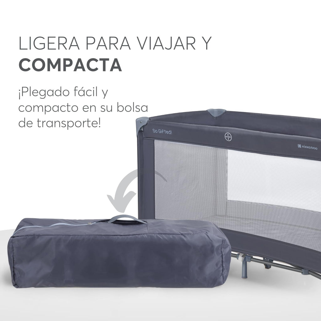 Foldable Lightweight Travel Cot with Carry Bag, Navy Blue O754345