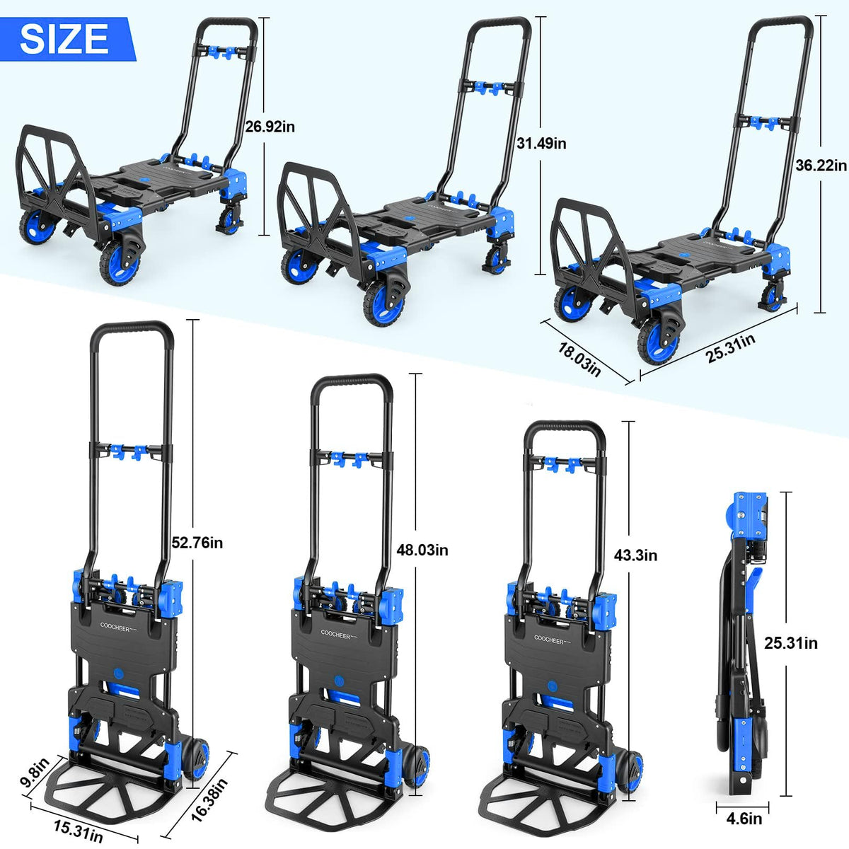 Heavy Duty 330lbs Folding Hand Truck C24897
