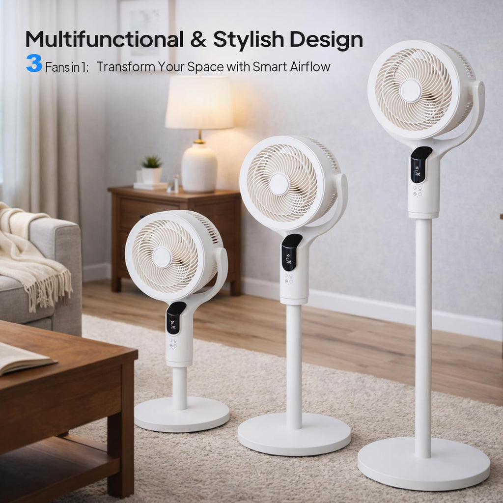 3-in-1 Oscillating Standing Fan with Adjustable Height G295