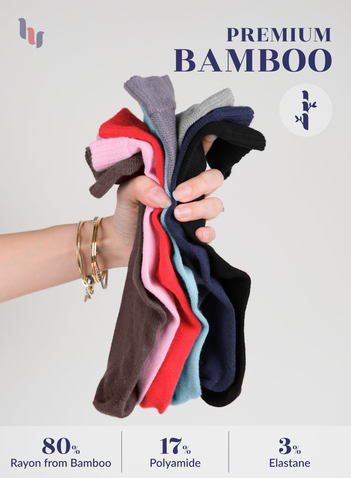 Bamboo Crew Socks Y252