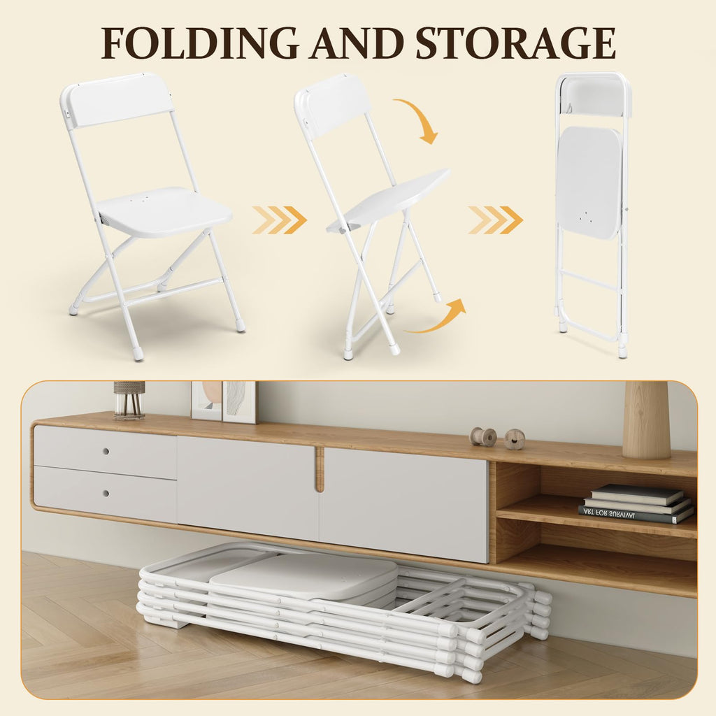10 Pack Folding Chairs with Steel Frame R72164