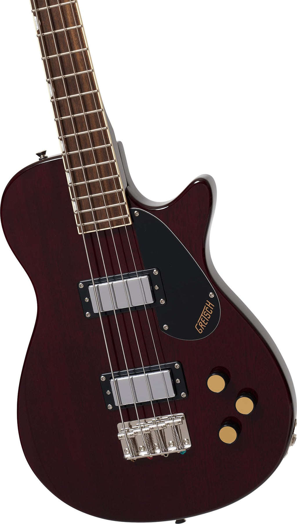 Walnut Stain Short-Scale Electric Bass Guitar V8142