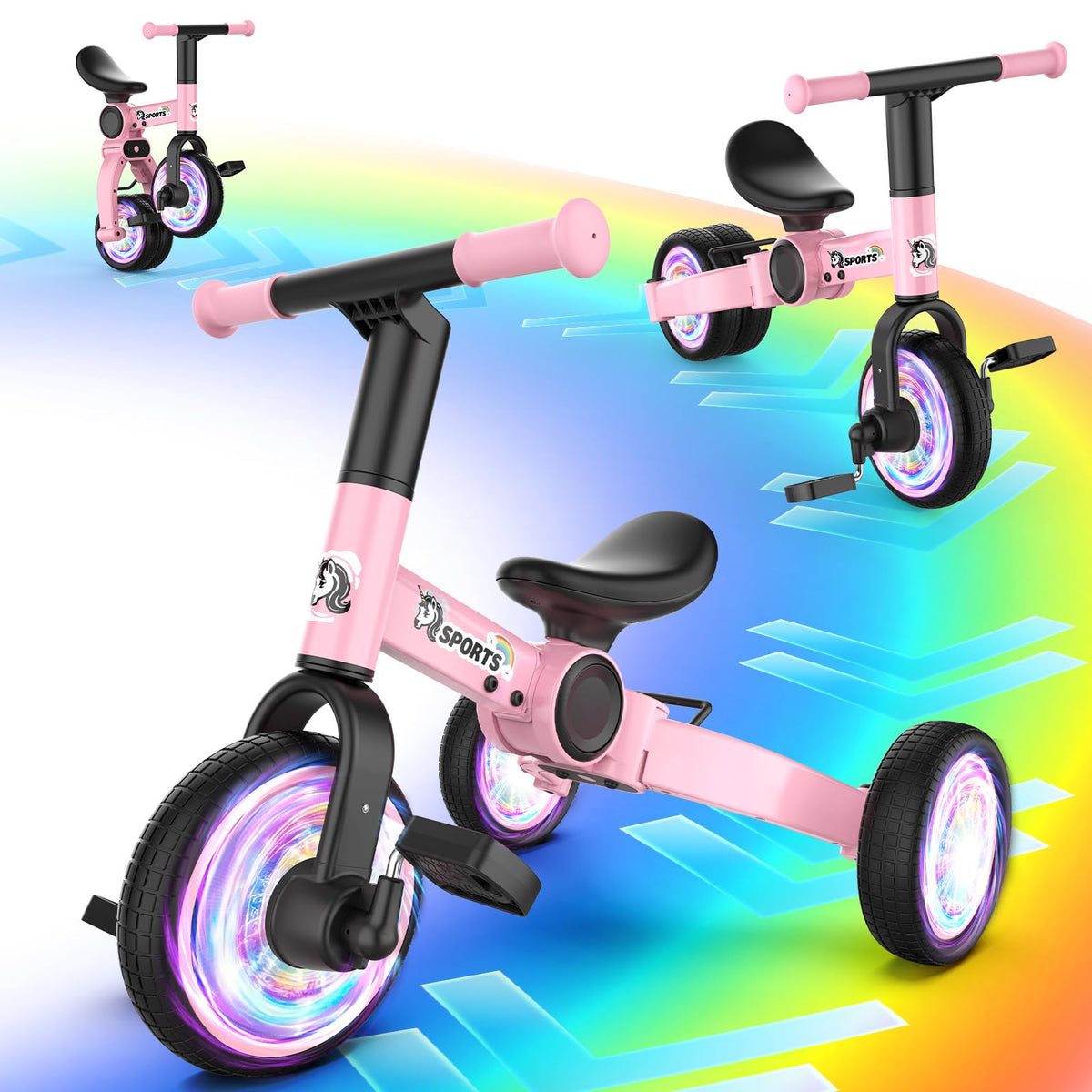 3 in 1 Toddler Balance Bike with Removable Pedals X6748