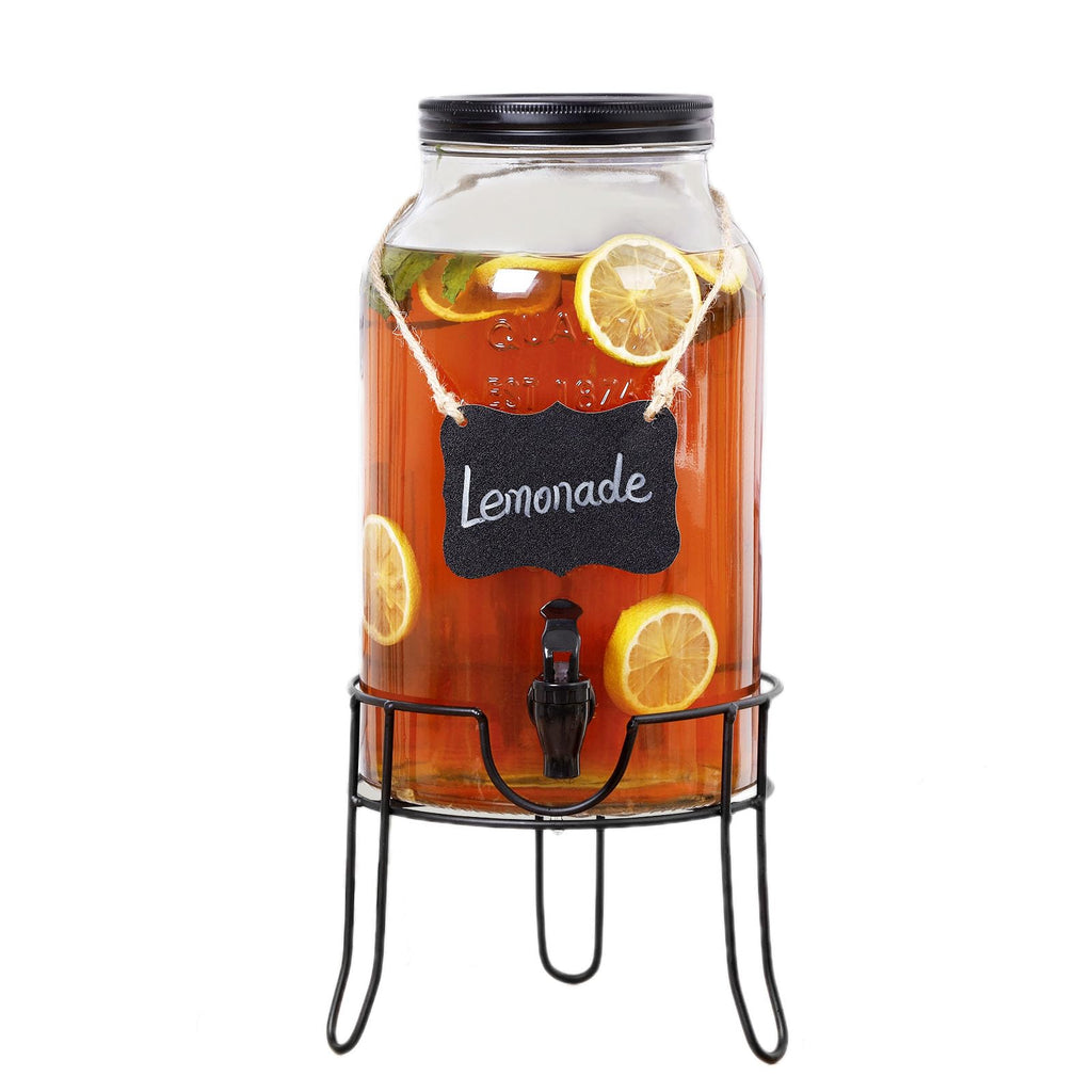 1.5 Gallon Glass Drink Dispenser with Spigot D15082