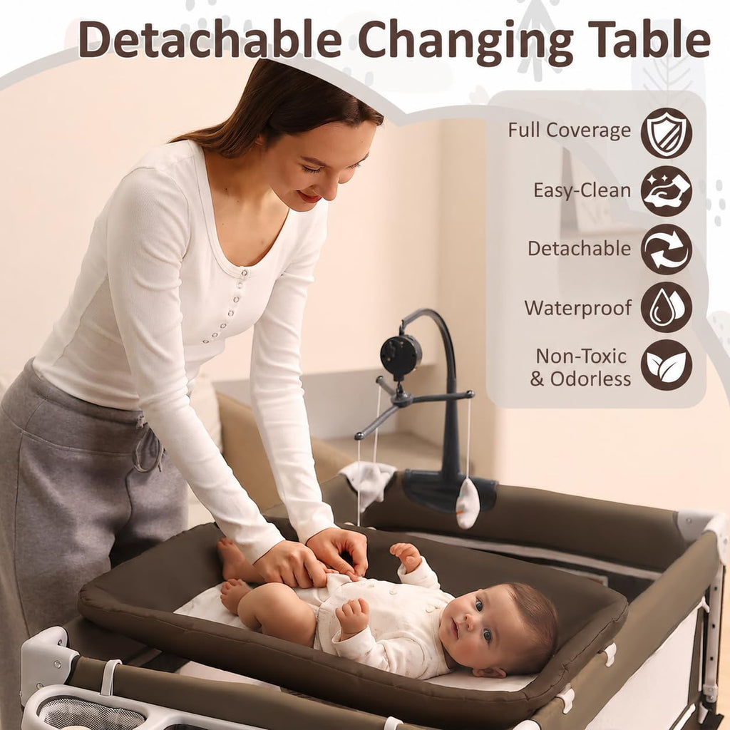 5-in-1 Baby Bassinet Bedside Sleeper Q510