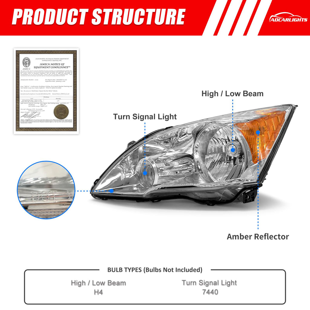 Honda Cr-V Halogen Headlight Z297730
