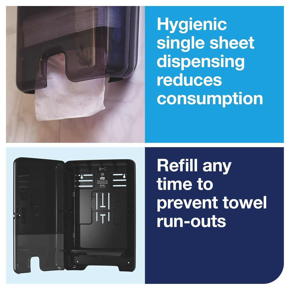 Black Multifold Hand Towel Dispenser with Multifold Hand Towel X100