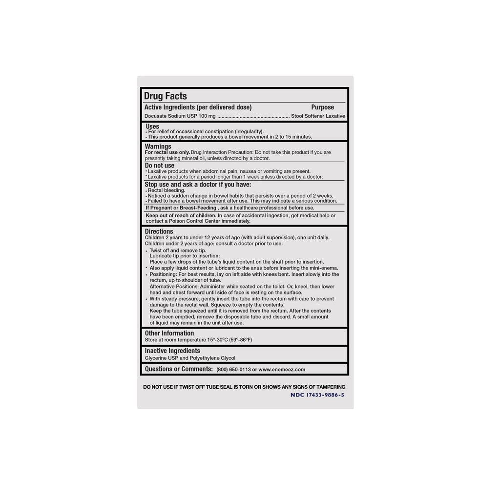 Kids Enema Single-Use Tubes E50844