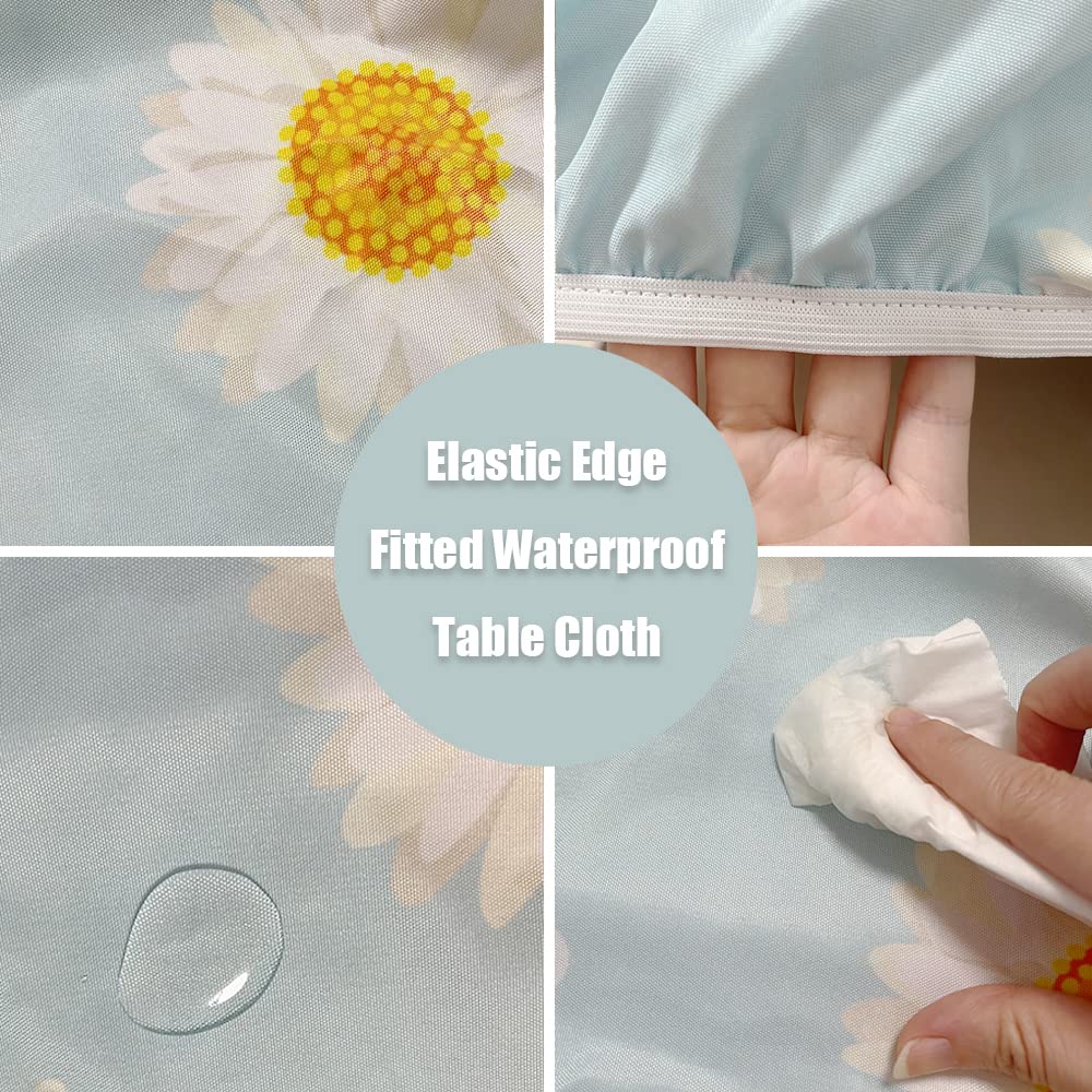 Fitted Square Oval Tablecloth with Elastic Edges 30"x30" C83892