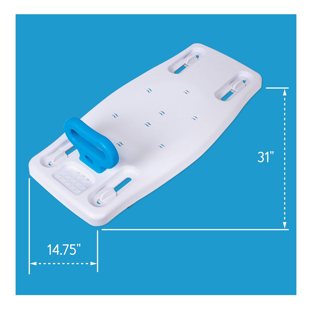 Portable Shower Bench with Adjustable Width and 300 Pound Weight Capacity P56353
