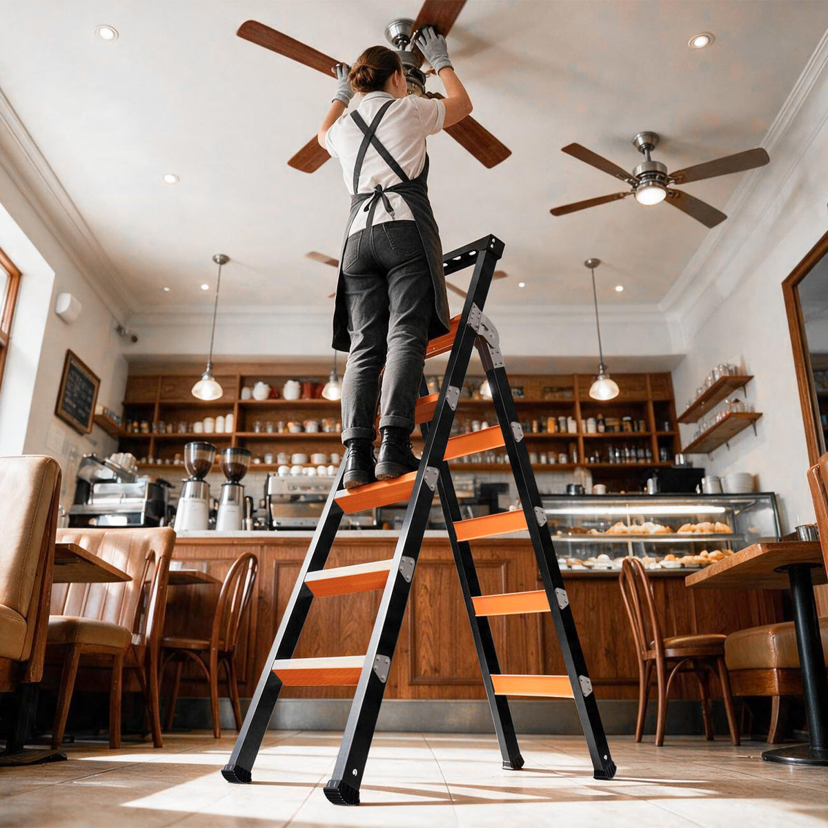 3-in-1 Multi-Position 5 Step Steel Folding Ladder N3141