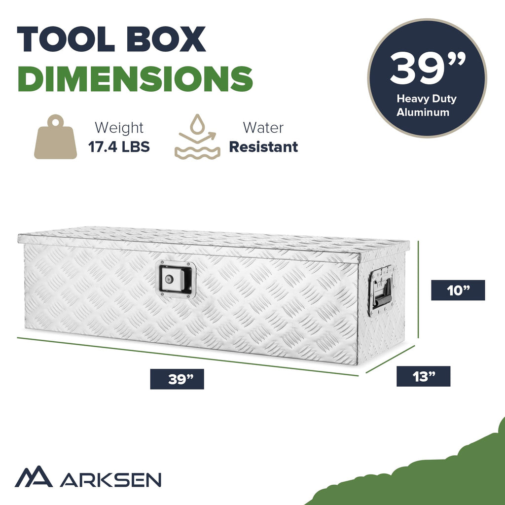 39"x13"x10" Heavy Duty Truck Bed Tool Box V89479