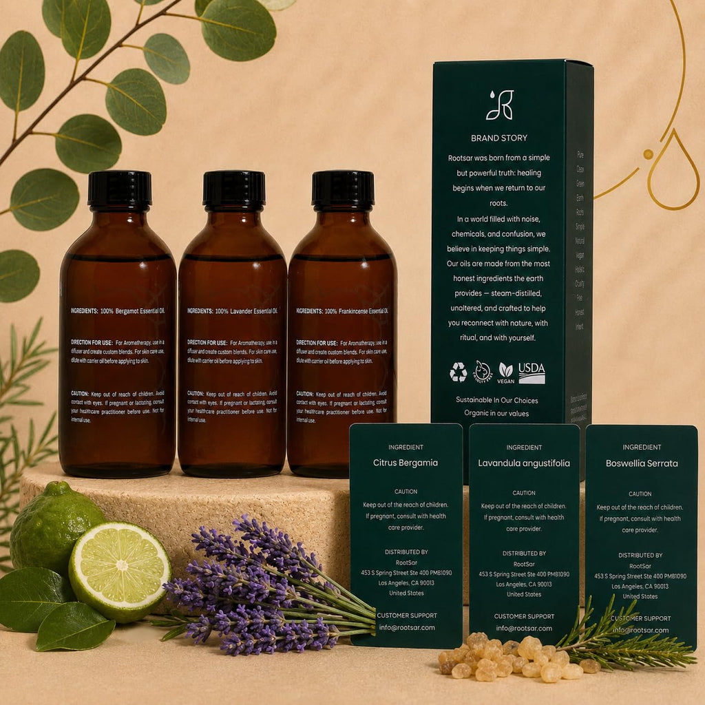 3 Pack Essential Oils 4 Fl Oz G510