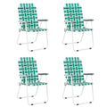 Dark Green Set of 4 Webbed Folding Chairs D139672
