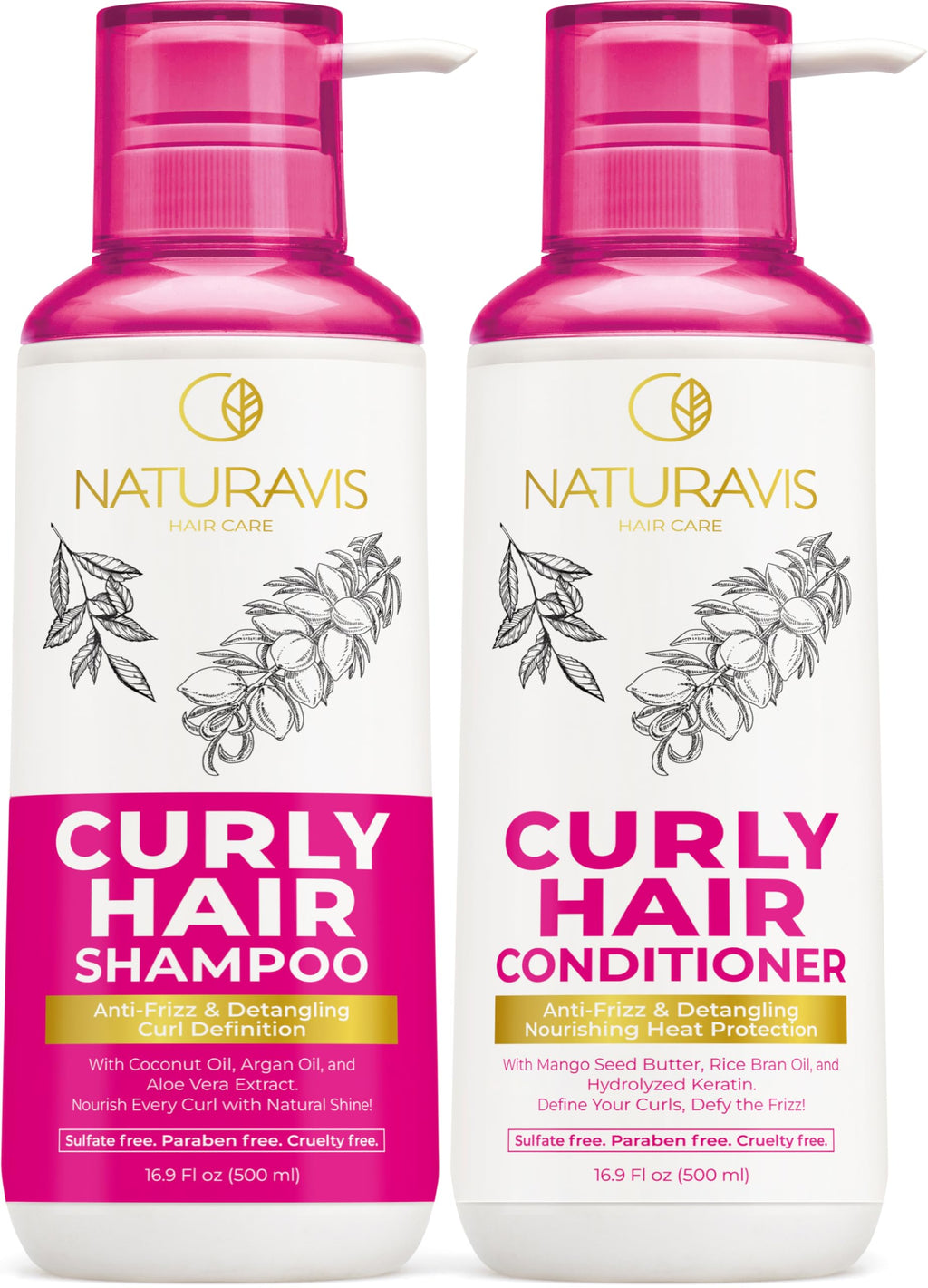 Curly Hair Shampoo and Conditioner Set and Mask T7322