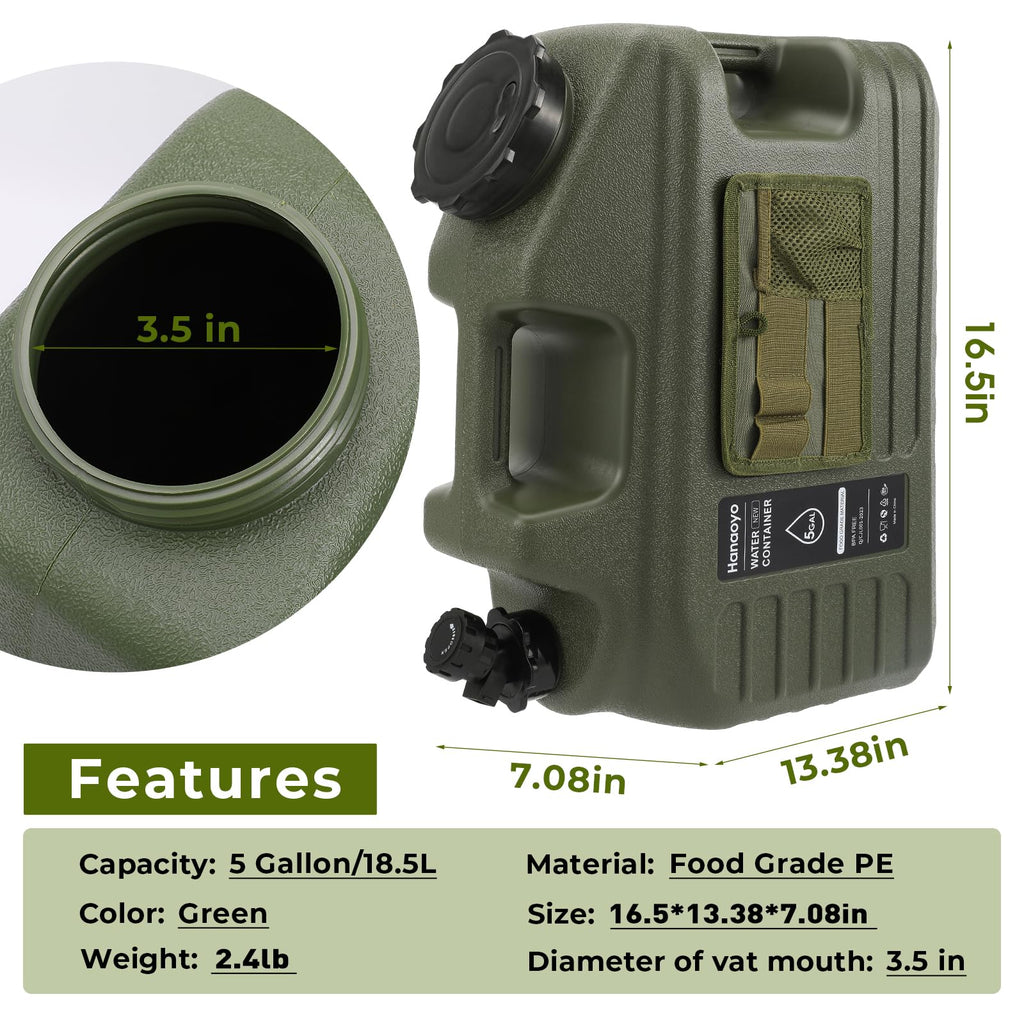 5 Gallon BPA Free Water Container with Spigot S8620