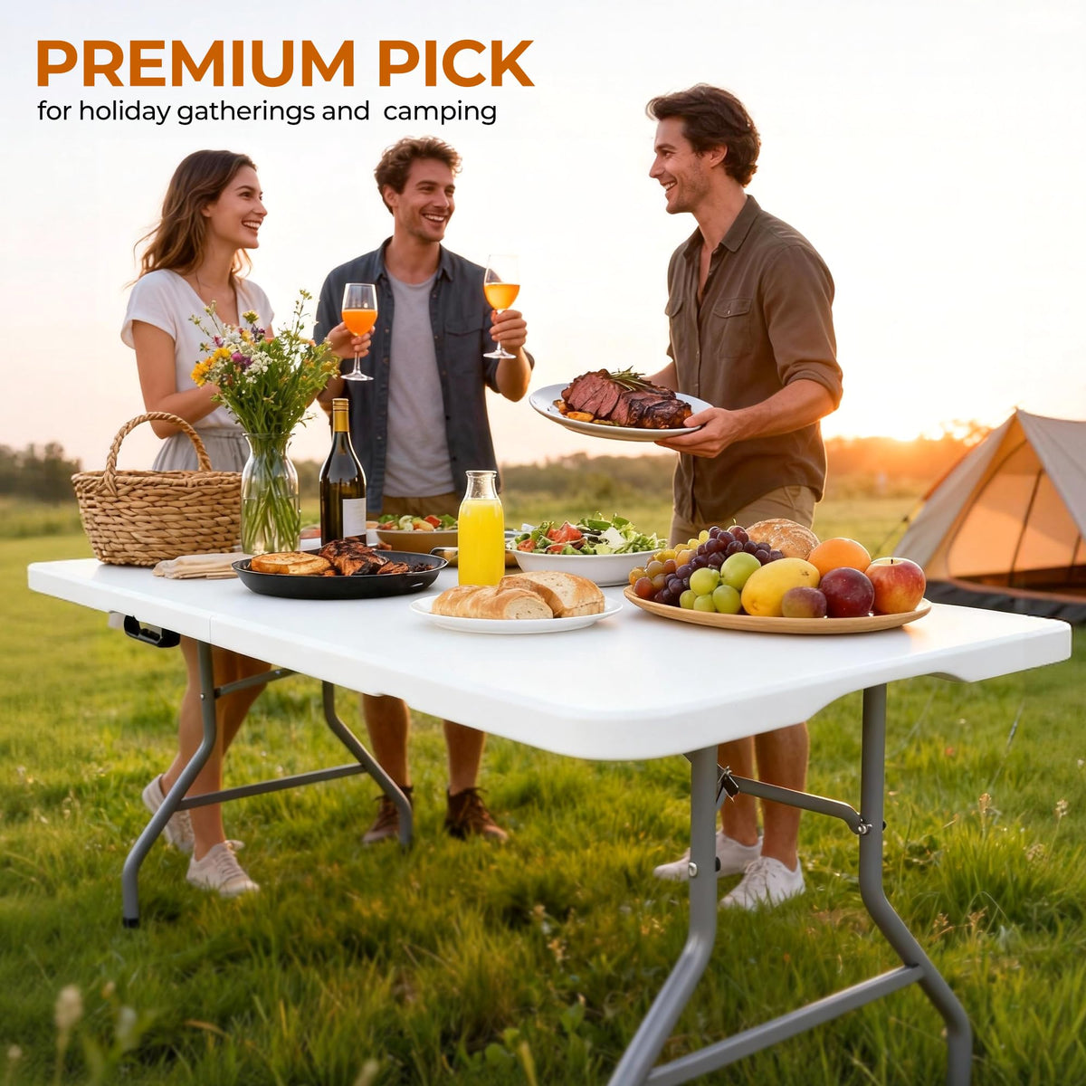 6ft Heavy Duty Folding Table White L30313