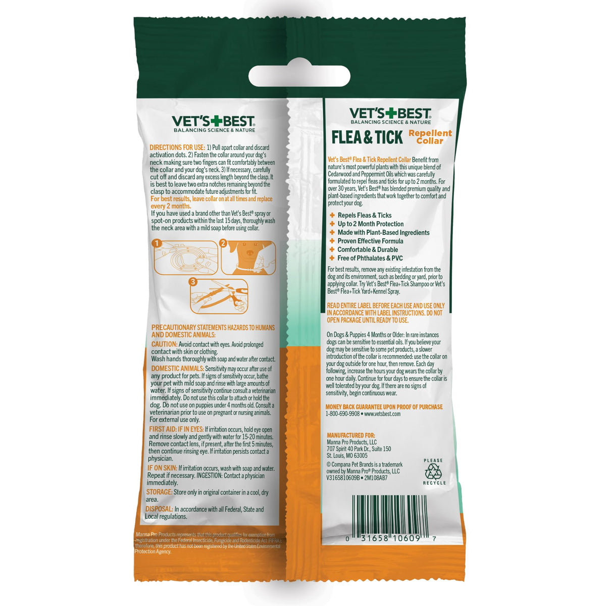 Plant-Based Flea & Tick Prevention Collar for Dogs B610655