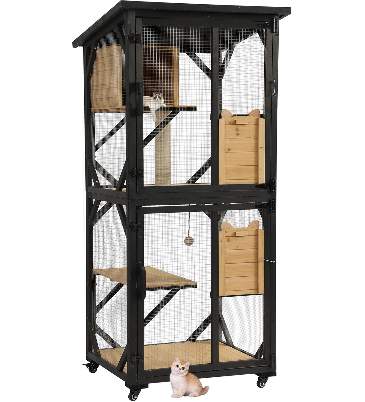 4-Tier Outdoor Cat House Enclosure H6355