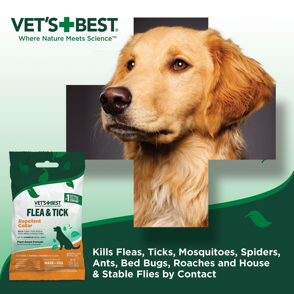 Plant-Based Flea & Tick Prevention Collar for Dogs B610655