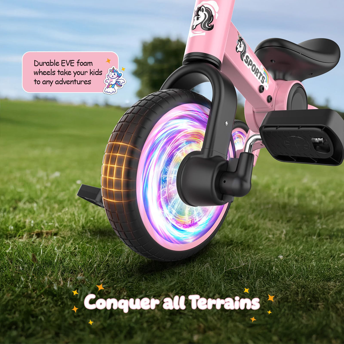 3 in 1 Toddler Balance Bike with Removable Pedals X6748
