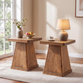 Solid Wood Side Table Set of 2 R26289