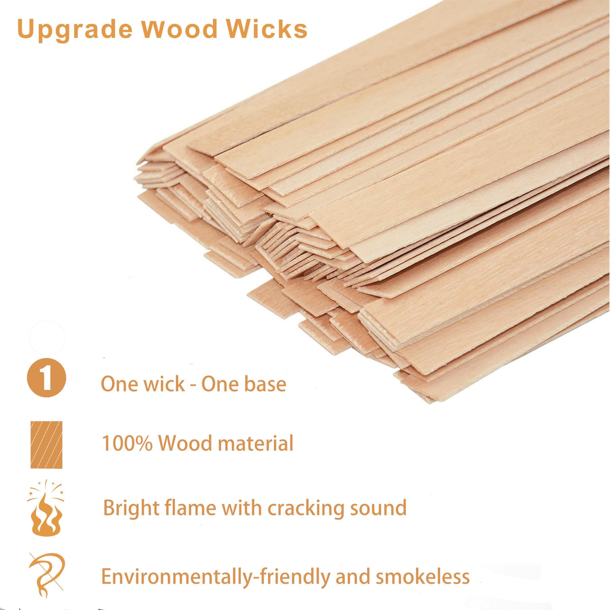 150 Pcs Thickned Wooden Candle Wicks W461