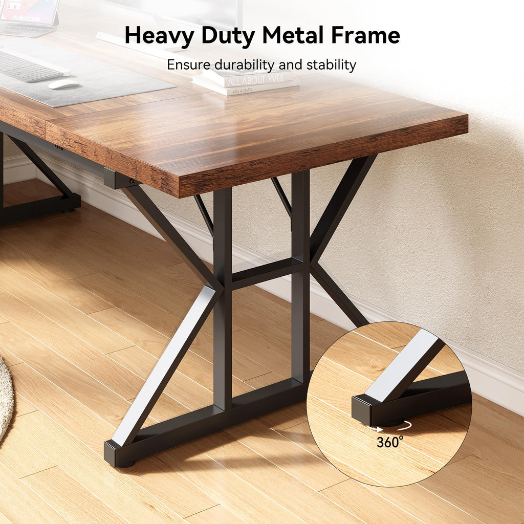 70.8-Inch Wooden Office Desk Y590349