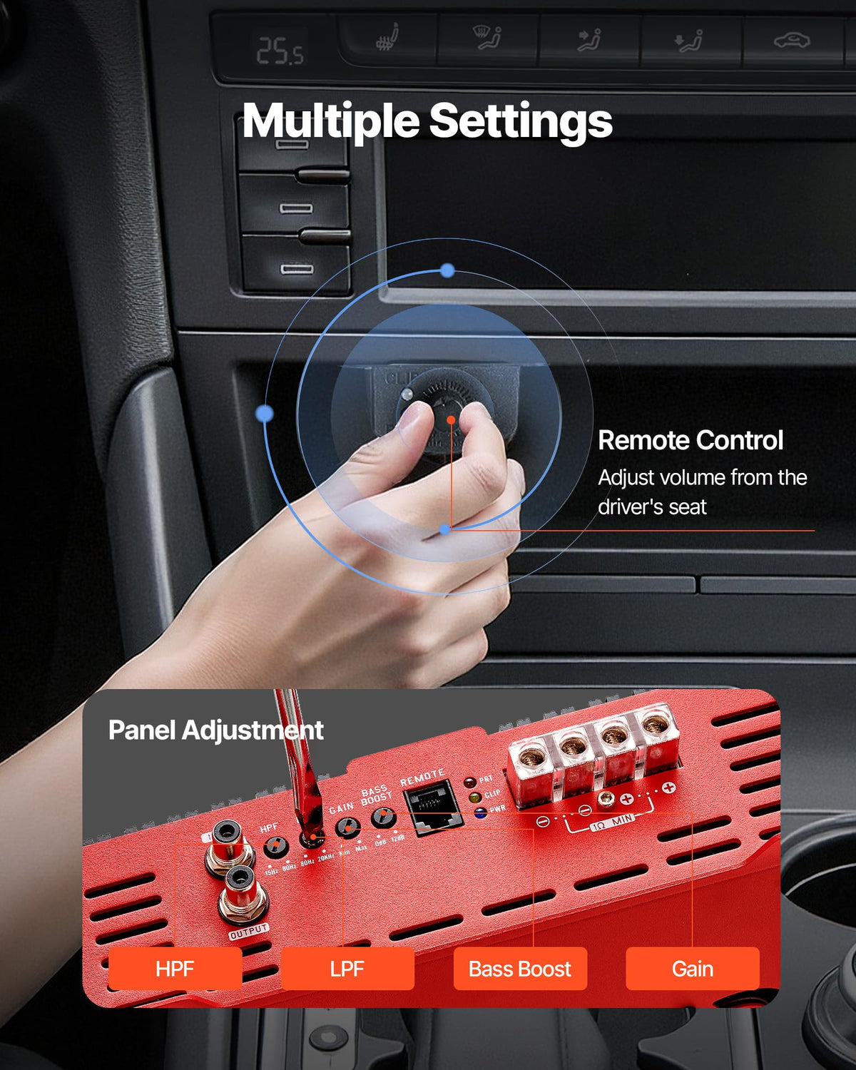 1-Channel Class D Car Audio Amplifier M73960