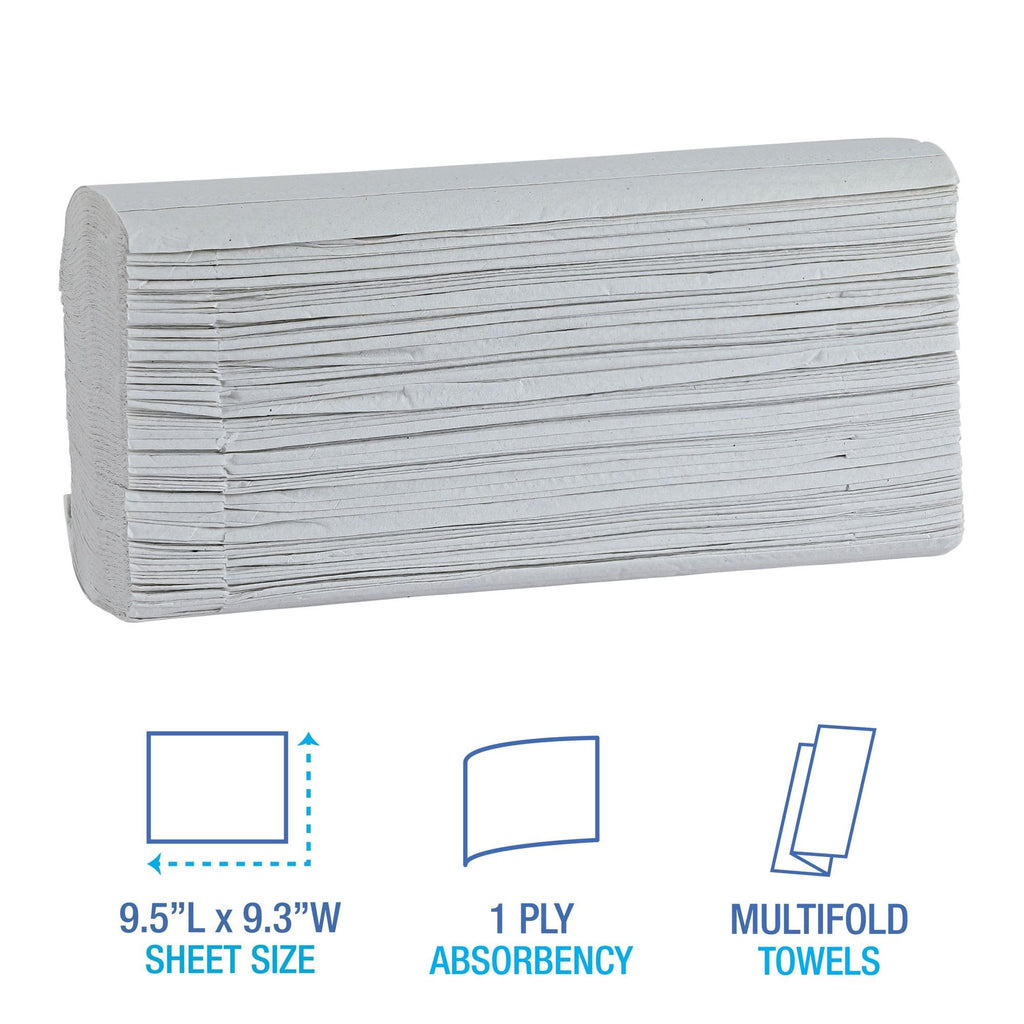 Green Multifold Towels, 250 per Pack, Case of 16 Packs K985035