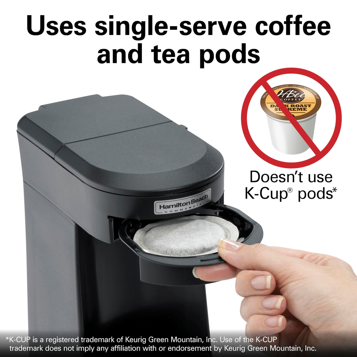 Black Single Serve Pod Coffeemaker D6403