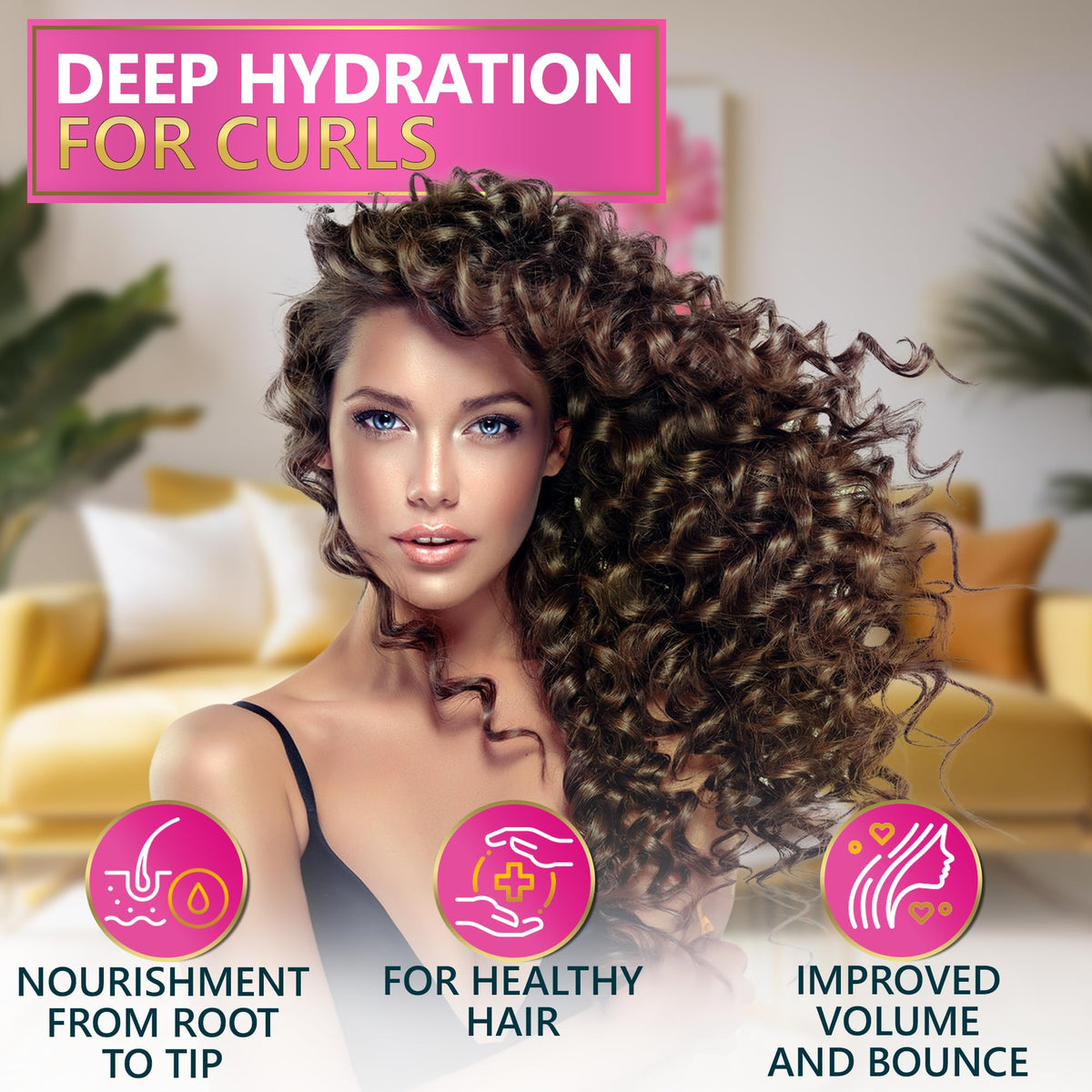 Curly Hair Shampoo and Conditioner Set and Mask T7322