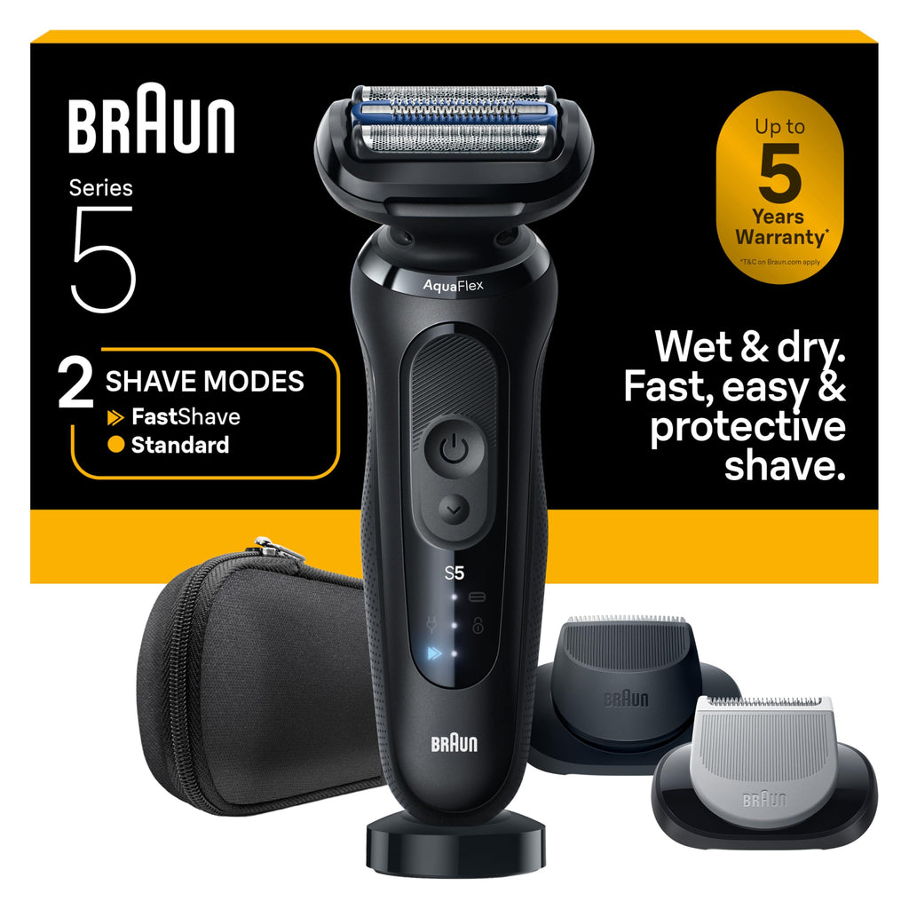 Black Wet & Dry Electric Shaver with Trimmer Q694