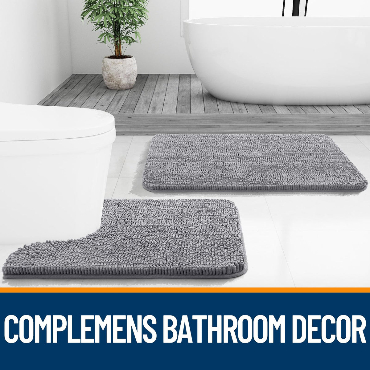Extra Soft Absorbent Chenille Bath Rugs 30x20 H738
