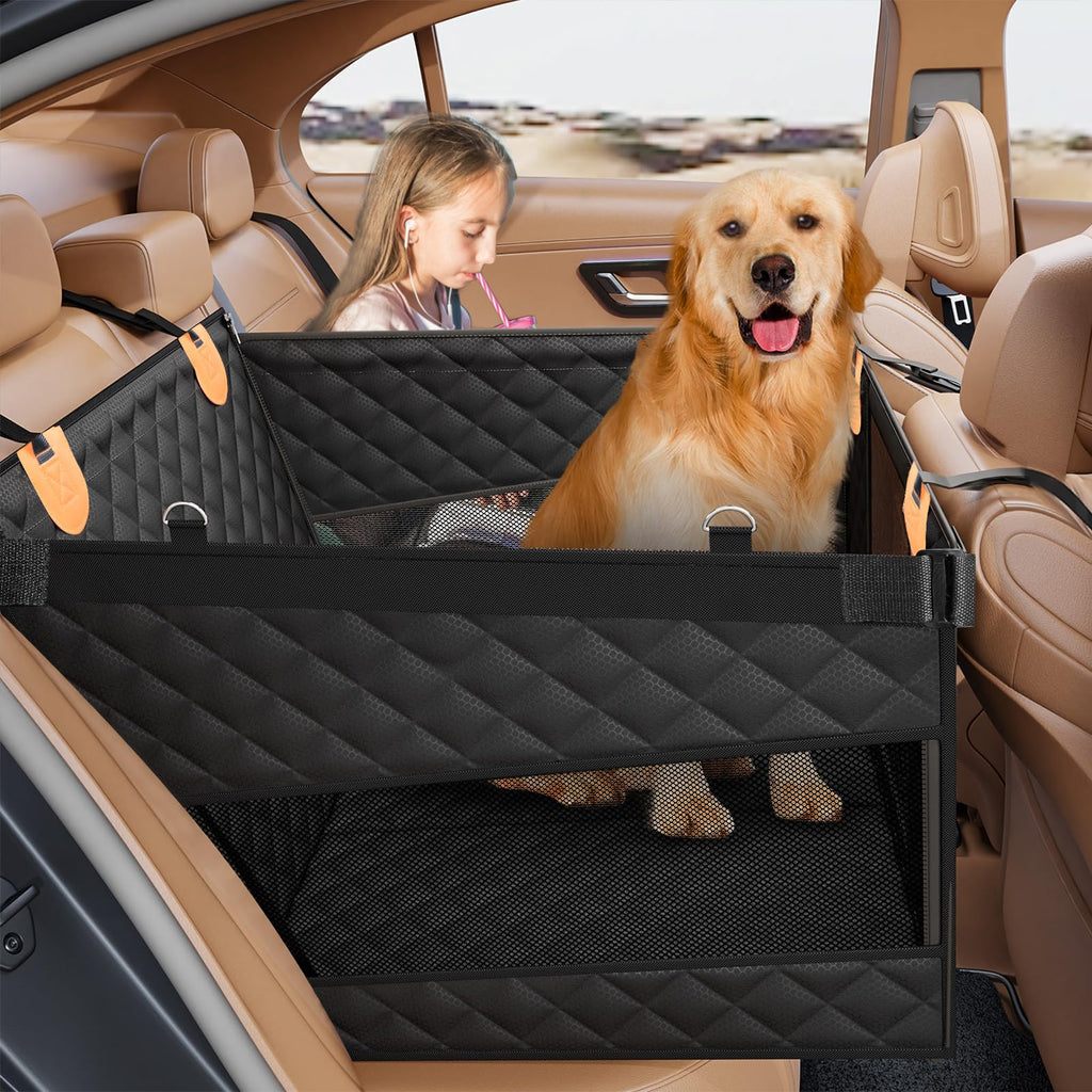 Large Dog Car Seat with Hard Bottom H849939