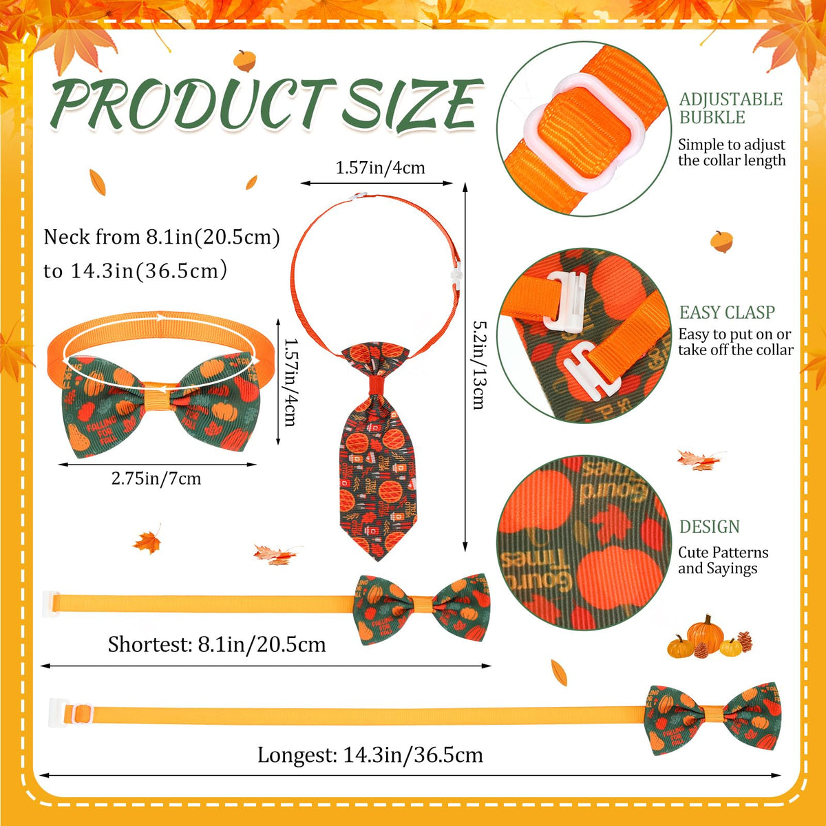 100 Pcs Adjustable Dog Bow Ties X667595