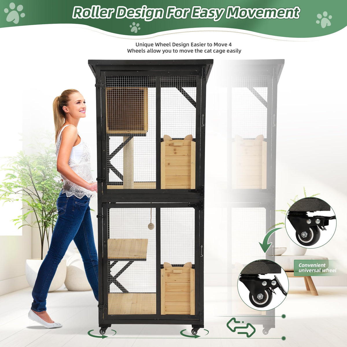 4-Tier Outdoor Cat House Enclosure H6355