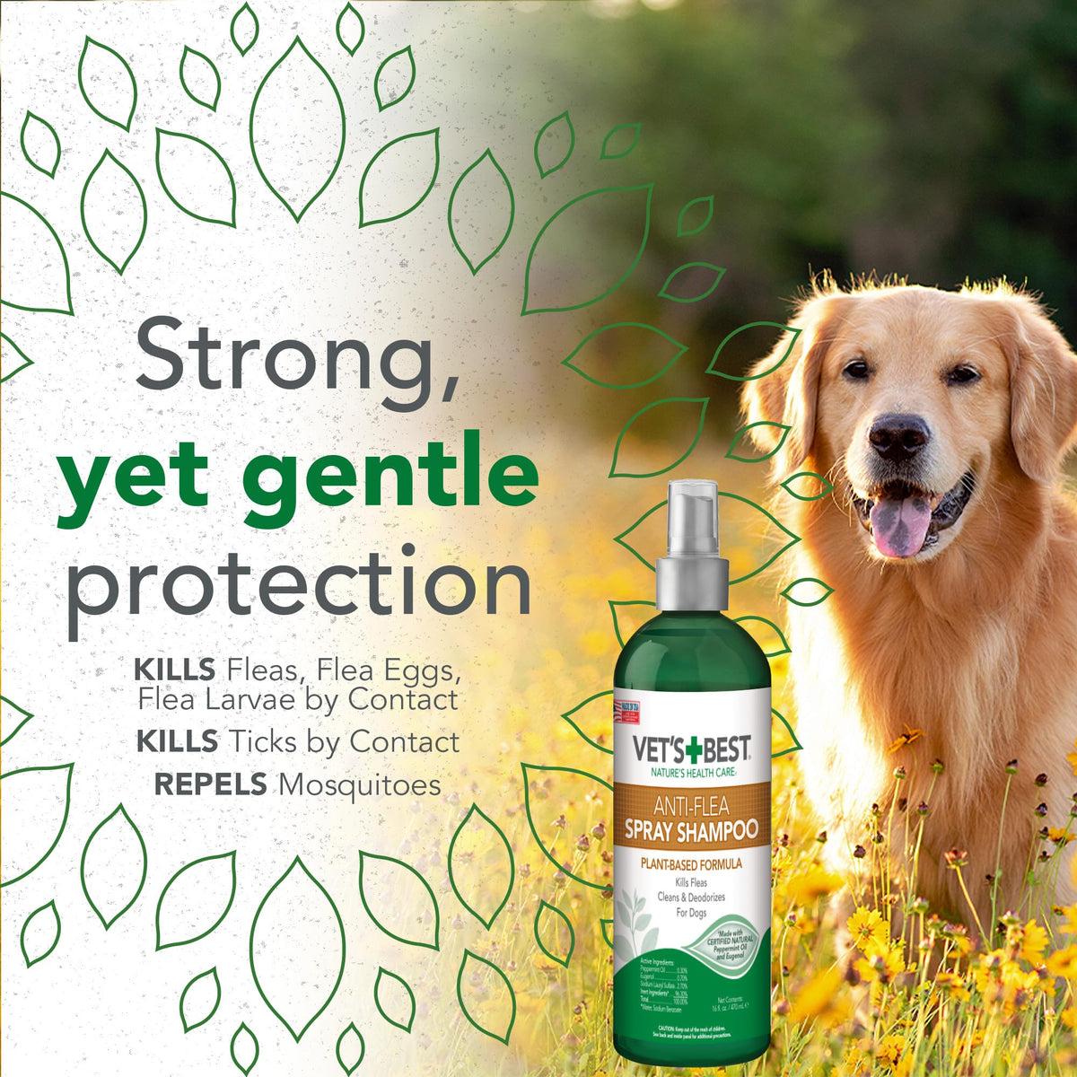 Flea & Tick Shampoo for Dogs 16 oz Y4952
