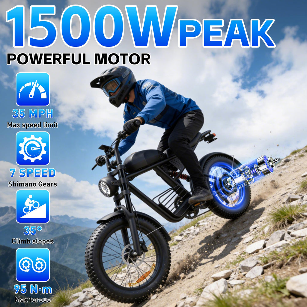 Electric Bike 1500/2000/3000 Peak 30-37MPH T778132