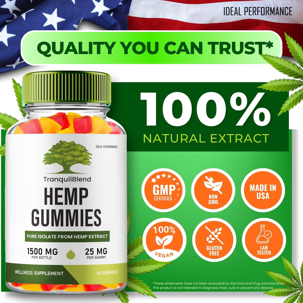 Hemp Gummies with Hemp Seeds Organic Extract 2 Pack U97028
