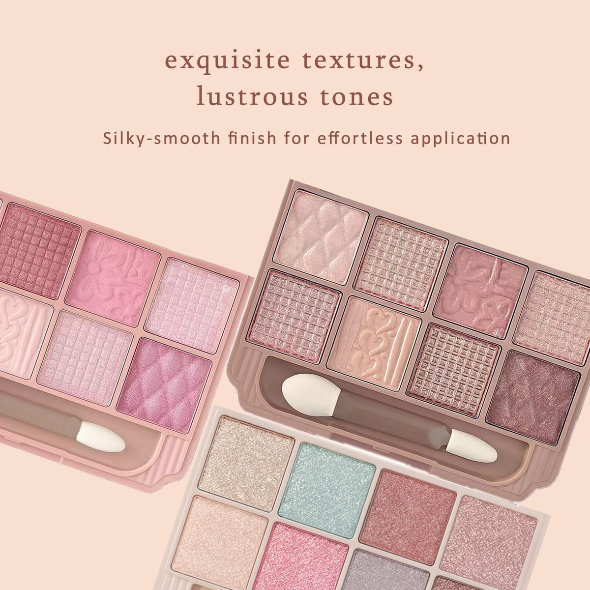 Brown and Pink Shimmer Eyeshadow Palette U447