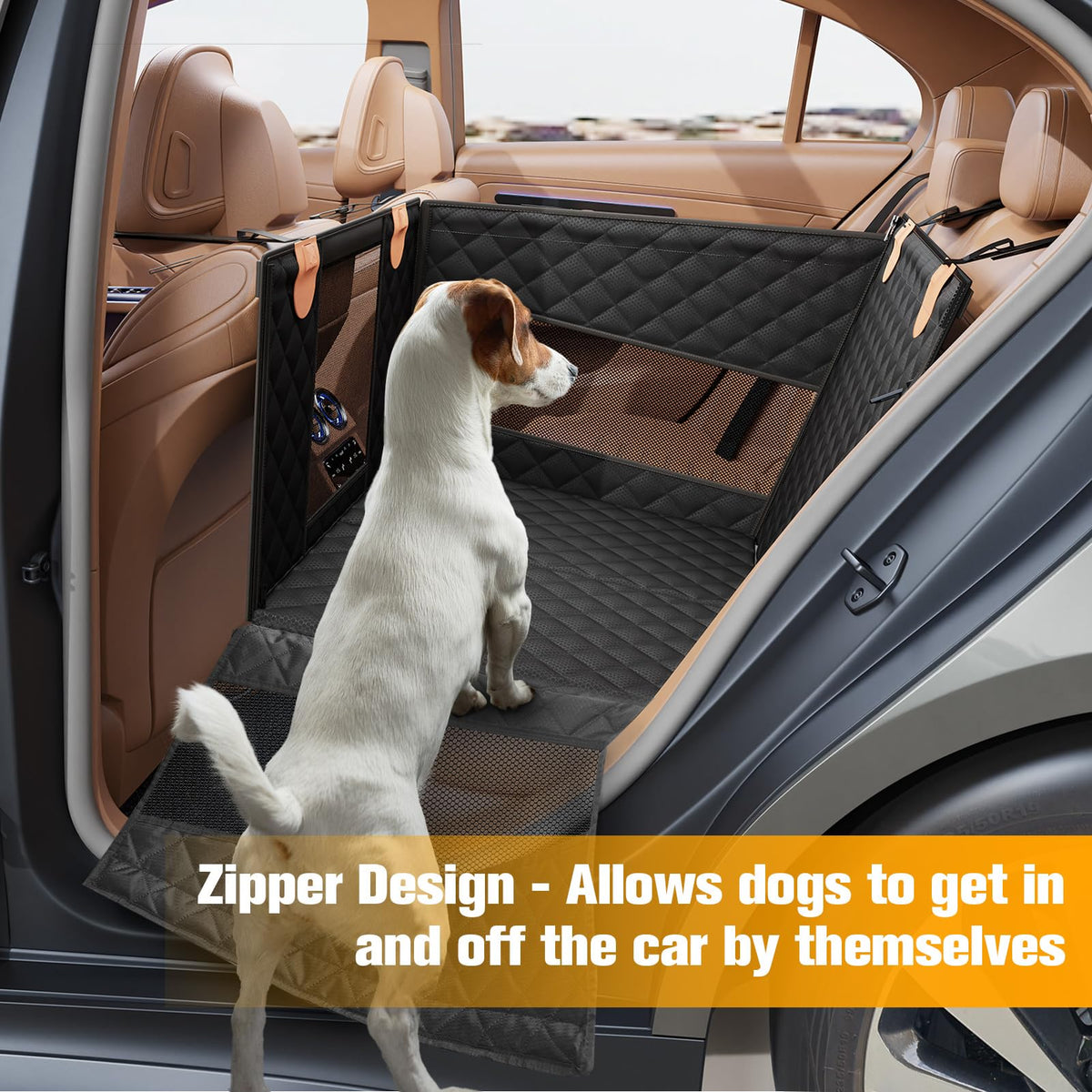 Large Dog Car Seat with Hard Bottom H849939