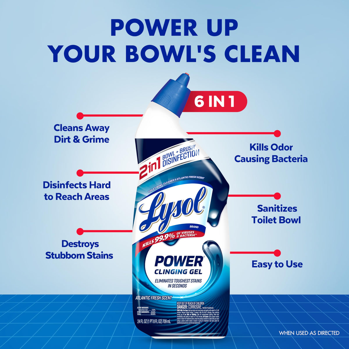 Toilet Bowl Cleaner Clinging Gel 24 oz 2 Pack D599975