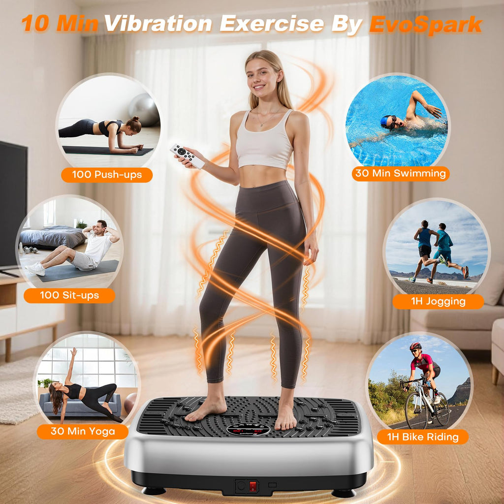 Vibration Plate Exercise Machine with Resistance Bands C30148