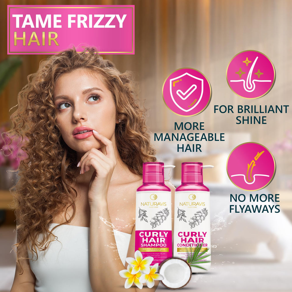 Curly Hair Shampoo and Conditioner Set and Mask T7322